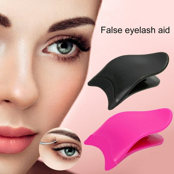 sunsanly Fake Eyelash Auxiliary Clip Long-lasting Curl Curve Nip Widen Handle Duckbill Shape Fake Eyelash Extension Applicator Beauty Supply