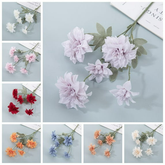 sunsanly Fake Flower Maintenance Free Not Withered Realistic Looking No Need to Water Decorative Table Centerpiece Vibrantly Colored 5 Head High Simulation Artificial Flower Home Decor