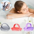 thumbnail image 1 of sunsanly Finger Buckle Design Round Brush Needle Shampoo Brush Hair Root Itching Scalp Massage Comb Hair Supplies, 1 of 8