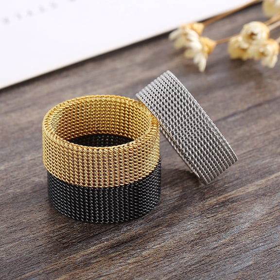 sunsanly Finger Ring Simple Style Vivid Color All Match Allergy Free Lightweight Decorative Stainless Steel Temperament Bright Luster Unisex Finger Ring for Men