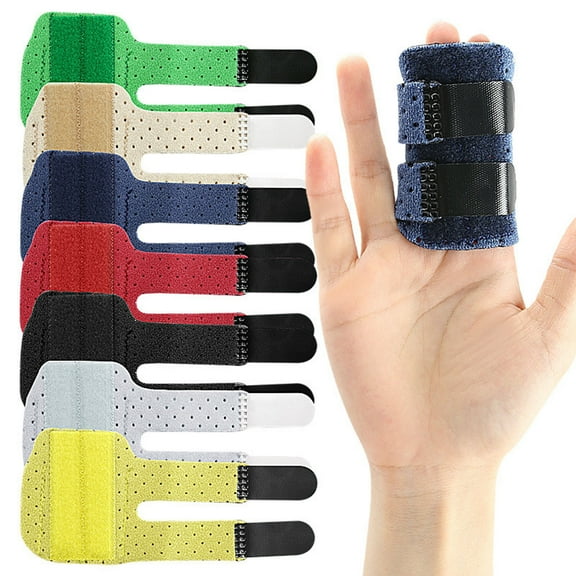 sunsanly Finger Splint Breathable Finger Splint with Adjustable Strap Universal Joint Pain Relief Finger Brace for Knuckle Immobilization Arthritis