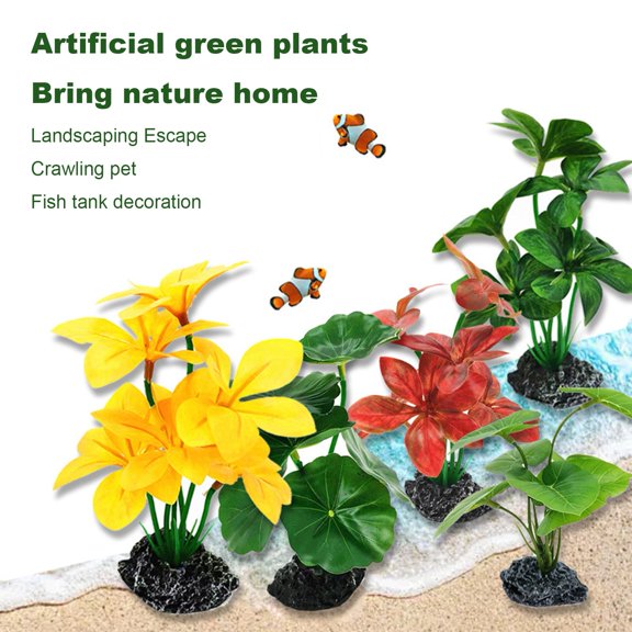 sunsanly Fish Tank Simulated Water Plants Aquarium Decoration Realistic Fish Tank Landscaping Seaweed Ornament for DIY Fish Tank Decor