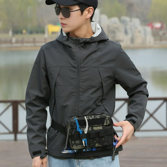 sunsanly Fishing Chest Bag Waterproof Oxford Cloth Lightweight Vest Pouch Large Capacity Outdoor Camping Hiking Hunting Fishing Gear Storage Backpack