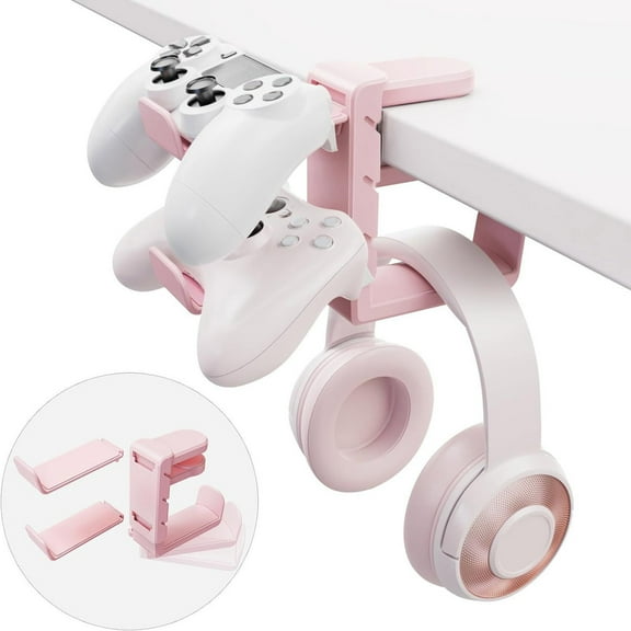 sunsanly Gaming Headset Controller Holder Simple Installation Adjustable Clamp Universal PC Gaming Accessory Controller Headset Stand