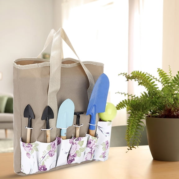 sunsanly Gardening Tool Storage Bag Multi Pockets Large Capacity Max Load Bearing Handles Shovel Rake Gloves Storage Tote Outdoor Camping Too Bag