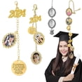 thumbnail image 1 of sunsanly Gem-shaped Tassel Pendant with Photo Insert 2024 Class Graduation Cap Pendant Mentor Appreciation Gift, 1 of 7