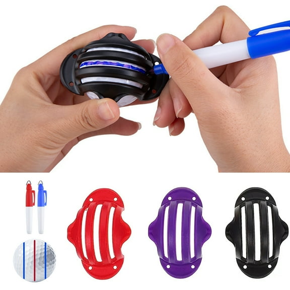 sunsanly Golf Ball Line Marker Golf Line Drawer Tool Marker Stencil And Pens Set Golf Ball Alignment Marking Tool Golf Accessories