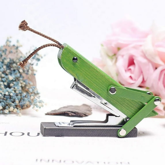 sunsanly Grasshopper Stapler Ergonomic Handle Metal Stapler Durable Desktop Paper Binder Compact Portable Office Stapler