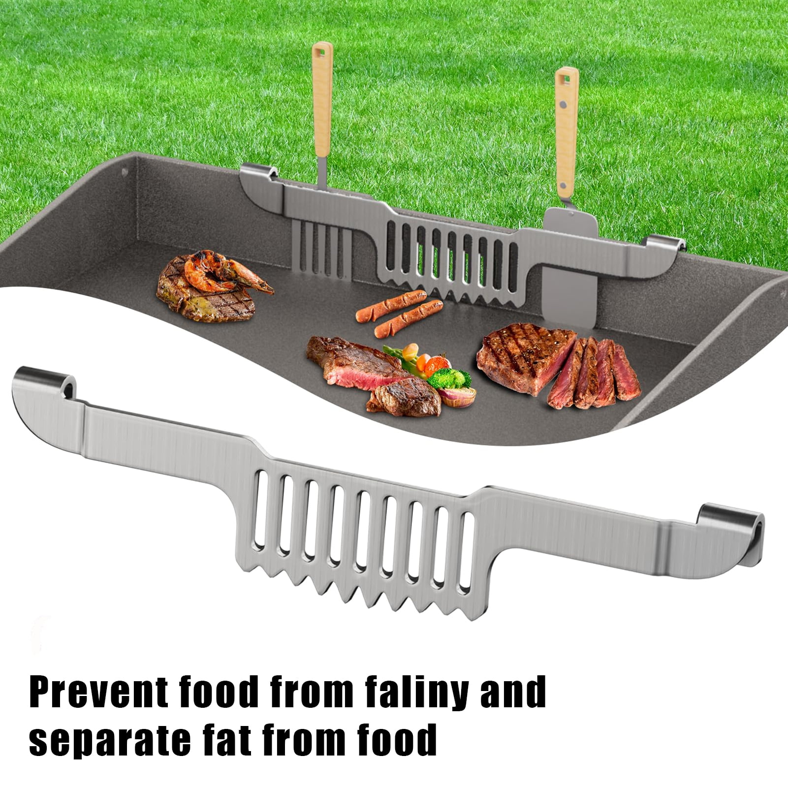 Stainless Steel Magnetic Grill Grease Scraper Rack