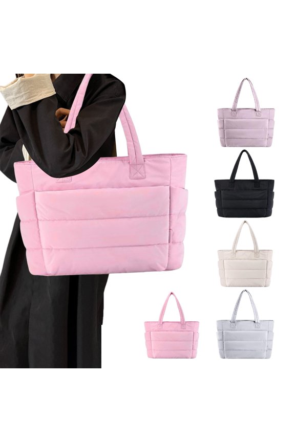 Handbag Tote Bag with Compartments Large Capacity Multi-Pocket Design Versatile Travel Makeup Bag Shoulder Bag