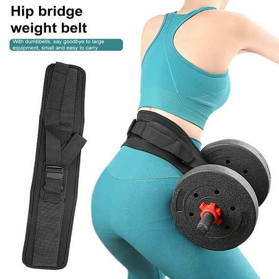 sunsanly Hip Thrust Belt Dumbbells Kettlebells Hip Thrust Exercise Band Anti-Slip Portable Home Gym Workout Men Women Glute Bridge Butt Workout Strap Fitness Equipment