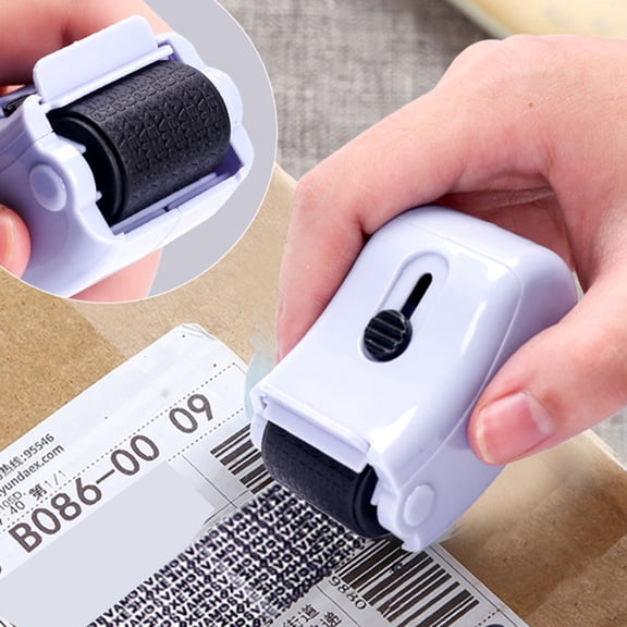 sunsanly Identity Protection Roller Stamp with Ink ID Blockout Personal Information Privacy Security Protection Confidential Stamp Wide Identity Theft Protection Stamp