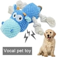 thumbnail image 1 of sunsanly Indestructible Dog Squeaky Plush Toy Stuffed Animals Cotton Funny Squeaks Clean Teeth Soft Chewing Pet Toy with Crinkle Paper for Large Aggressive Chewers, 1 of 8