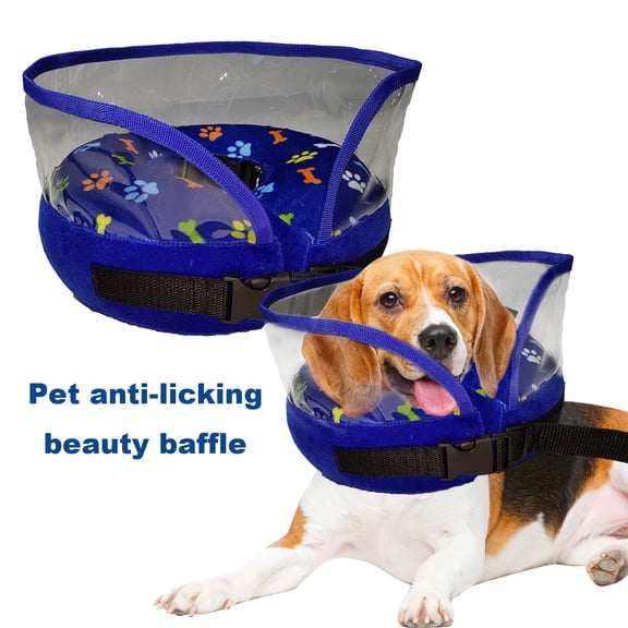 sunsanly Inflatable Dog Cone Collar for Large Dogs Cats Adjustable Soft Dog Surgery Collar Pet Licking Prevention Donut Collar