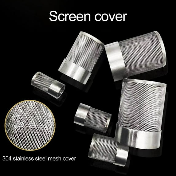 sunsanly Inlet Suction Strainer Stainless Steel Garden Hose Inlet Filter Mesh Easy Install Intake Hose Pickup Filter Head for Irrigation Water Pump Filter