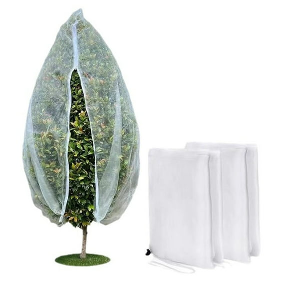 sunsanly Insect-Proof Mesh Cover Fruit Tree Netting Bags with Zipper Drawstring Bird Insect Prevention Net Cover for Fruit Vegetable Trees Bushes Flowers