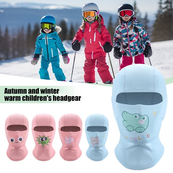 sunsanly Kids Balaclava Winter Ski Face Cushion Windproof Tactical Face Cushion Hood for Cold Weather Skiing Snowboarding Cycling