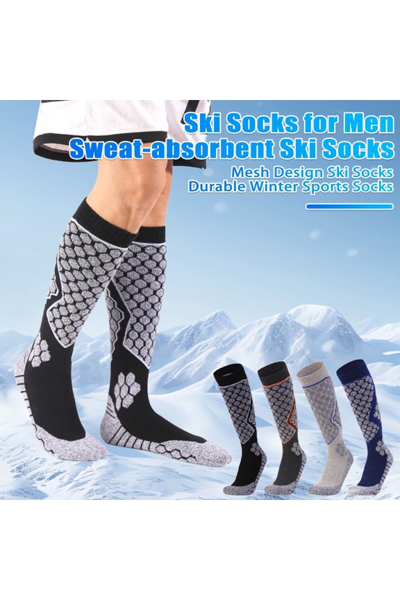 Knee High Ski Socks Winter Warm Snowboard Thermal Socks Outdoor Sports Cotton Socks for Cold Weather Skiing Cycling
