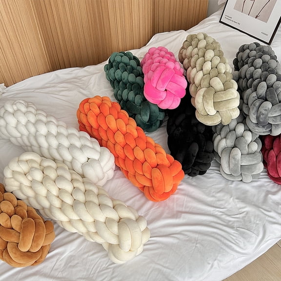 sunsanly Knot Pillow Super Soft Elastic Shell Shaped Washable Home Sofa Couch Decorative Cushion Home Office Living Room Throw Pillow