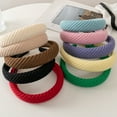 thumbnail image 1 of sunsanly Korean Style Retro Non-slip Women Headband Simple Solid Color Wide Heightened Hair Hoop Hair Accessories, 1 of 8