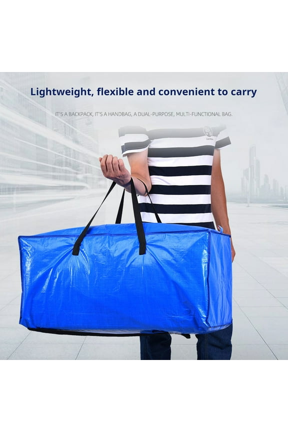 Large Capacity Moving Packing Bag with Reinforced Handles Zipper Closure Strong Load-bearing Waterproof Versatile Duffel Bag Luggage Bag