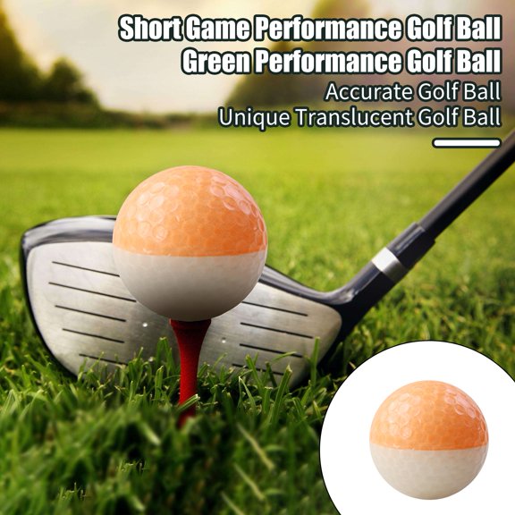 sunsanly Lightweight Golf Ball Unique 2-Colors Assorted Double-Layer Golf Ball Better Control Golf Accessories for Golfers