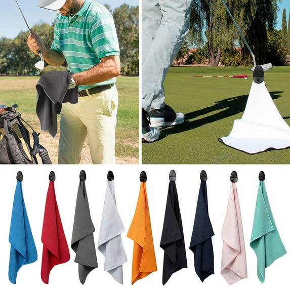 sunsanly Magnetic Golf Towel Microfiber Golf Towel Cleaning Cloth Block Waffle Pattern Fast Drying Golf Accessory for Golf Bags Carts
