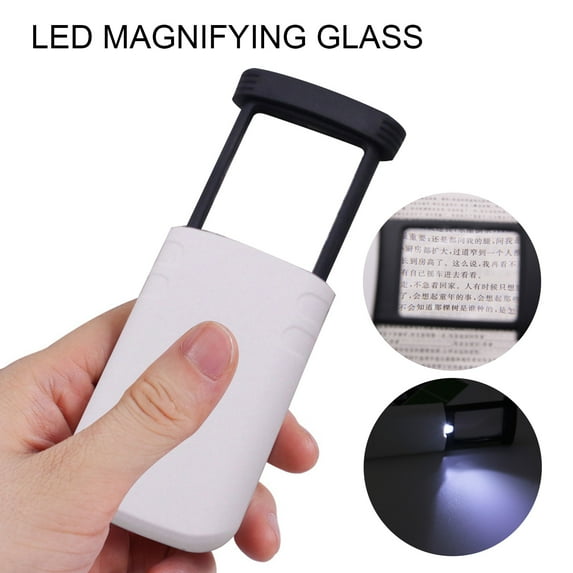 sunsanly Magnifying Glass with LED Light Pull-Out Portable Magnifier Elderly Reading Pocket Loupe for Traveling Reading Sewing Crafts