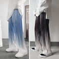 thumbnail image 1 of sunsanly Men Pants Contrast Colors Gradient Color Striped Loose Baggy Match Top Elastic Waist Wide Leg Men Summer Pants Men Clothing, 1 of 7