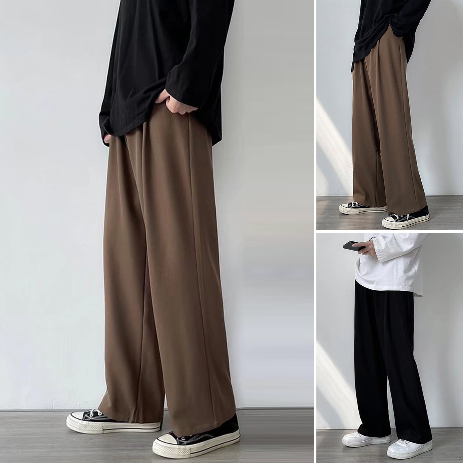 パンツ 00s XLARGE loose fit straight pants Xl Baggy Straight Linen Blend Women's Pants - Brown | Levi's® US