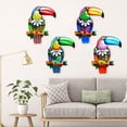 thumbnail image 1 of sunsanly Metal Toucan Wall Decoration Home Office Living Room Indoor Outdoor Wall Art Big Mouth Bird Hanging Ornament Pendant Iron Craft, 1 of 8