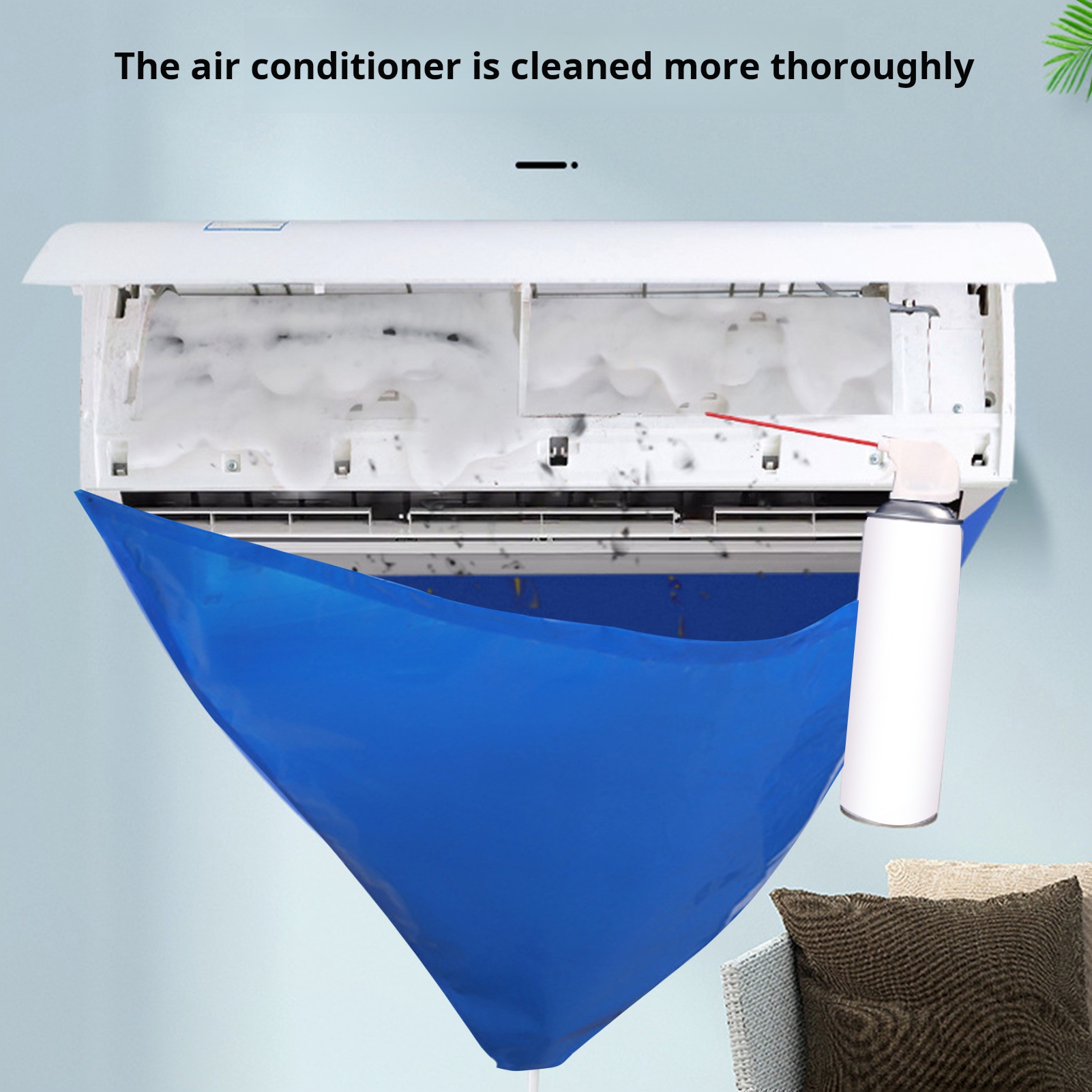 sunsanly Mini Split AC Cleaning Plastic Bags Air Conditioner Washing Bag Set Leak Resistant Easy