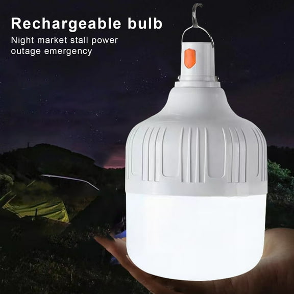 sunsanly Multi-Functional Emergency LED Light Bulb with Hook Super Bright Dimmable USB Rechargeable Waterproof Outdoor Camping Light