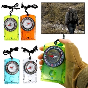 sunsanly Multifunctional Orienteering Compass with Lanyard High Accurate Compact Size Portable Magnifying Glass Professional Compass Camping Gear