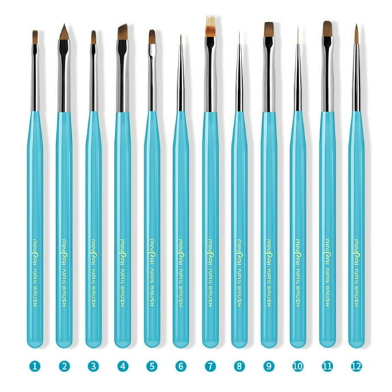 sunsanly Nail Art Brush Non-fluffy Delicate Strokes Nylon Wool DIY Nail Art Blooming Painting Dotting Nail Phototherapy Pen Nail Salon Supply