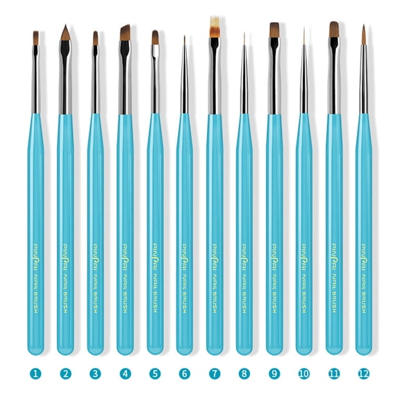 sunsanly Nail Art Brush Non-fluffy Delicate Strokes Nylon Wool DIY Nail Art Blooming Painting Dotting Nail Phototherapy Pen Nail Salon Supply