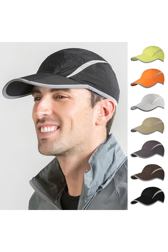 Outdoor Baseball Hat Spring Summer Breathable UV Sun Protection Foldable Women Men Fishing Hiking Running Tri-fold Casual Peaked Hat