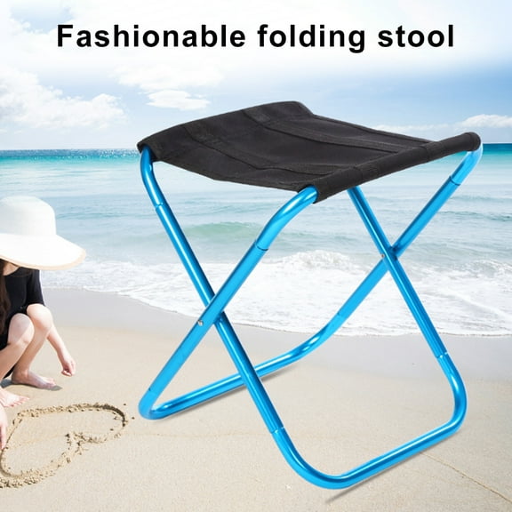 sunsanly Outdoor Folding Stool Lightweight Heavy Duty Aluminum Alloy Oxford Cloth Camping Hunting Picnic Fishing Mini Collapsible Chair Seat