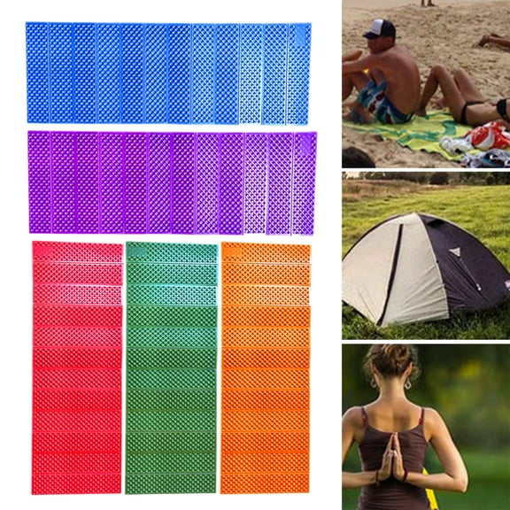 sunsanly Outdoor Moisture-proof Mat Ultralight XPE Foam Camping Backpacking Mattress Multi-function Rectangle Portable Waterproof Thermal Folding Sleeping Pad