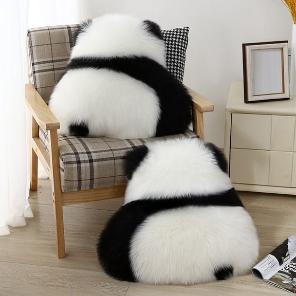 sunsanly Panda Pillow Stuffed Animal Toy Soft Touch Washable Non-Fading Adorable Animal Pillow Toy Panda Chair Seat Cushion Sofa Decor