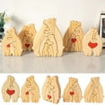 thumbnail image 1 of sunsanly Personalized Wooden Bear Puzzle with 2-7 Family Name Wood Bear Puzzle Desktop Figurine Custom Family Name Sculpture for New Parents, 1 of 8