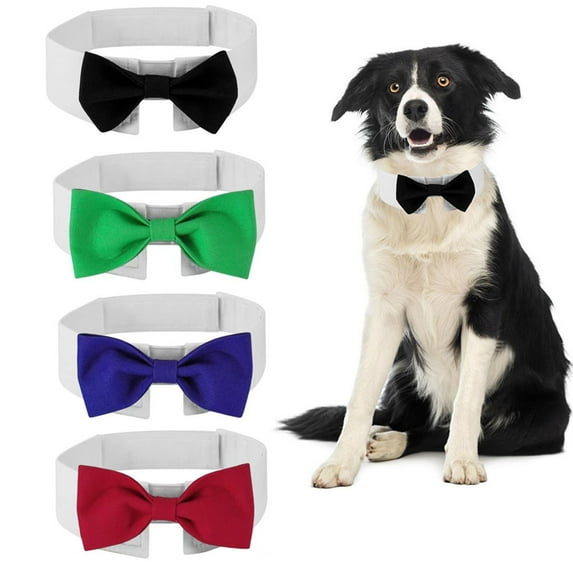 sunsanly Pet Collar Soft Comfortable Eye-catching Canvas Pet Puppy Dog Bowknot Neck Strap Pet Supplies
