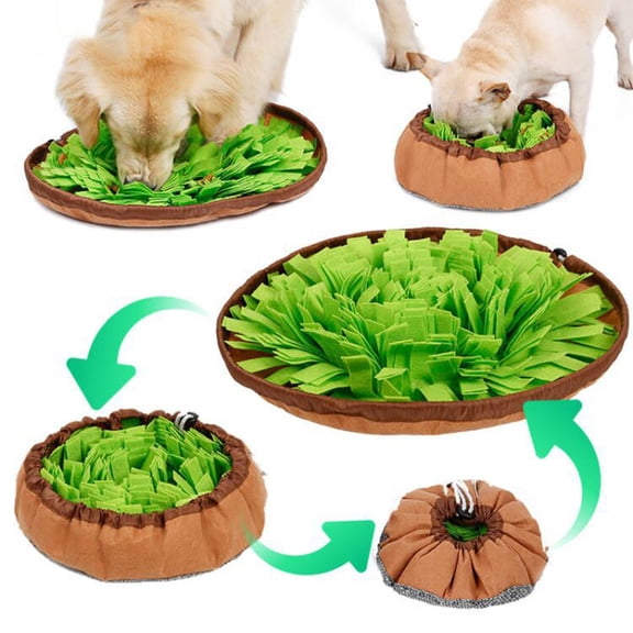 sunsanly Pet Snuffle Mat Portable Non-Slip Design Cats Foraging Mat Foldable Dogs Smell Training Pad Pet Supplies