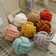 thumbnail image 1 of sunsanly Pillow Manual Braided Knot Round Ball Shape Sherpa Elastic Sleeping Companion Sofa Couch Decoration Throw Pillow Photography Cushion, 1 of 8