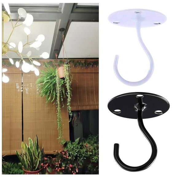 sunsanly Plant Hanger Indoor Hook Rustproof Corrosion Resistant Strong Load-bearing Decorative Heavy Duty Wall Hook Lantern Hanger