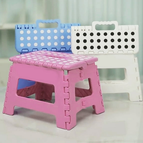 sunsanly Plastic Folding Step Stool Portable Lightweight Hold 300Lbs Heavy Duty Outdoor Camping Hunting Picnic Fishing Mini Collapsible Chair Seat