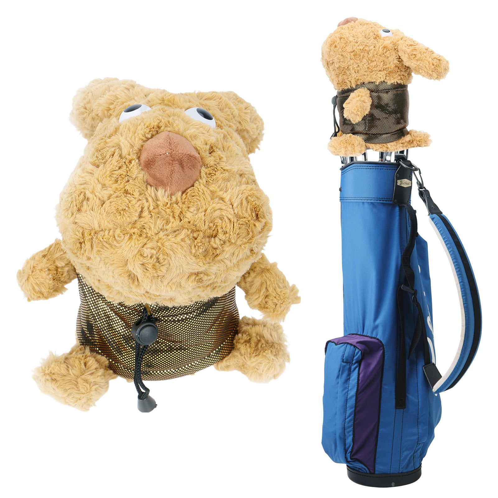 sunsanly Plush Animal Golf Club Headcover Stuffed Cartoon Animal Doll Golf Wood Driver Head Protector Cover Golf Accessories Men Women Golfer Gift