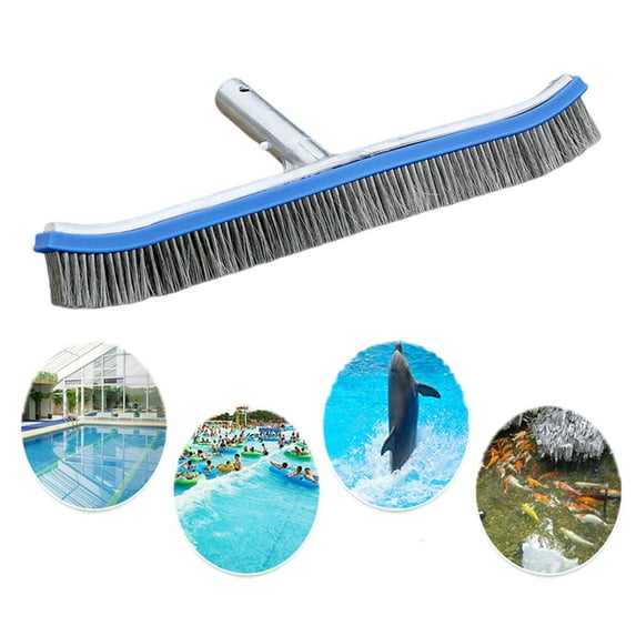 sunsanly Pool Brush Head Stainless Steel Wire Pool Brush with Curved Ends for Corners Swimming Pool Brushes for Tiles Steps Floors