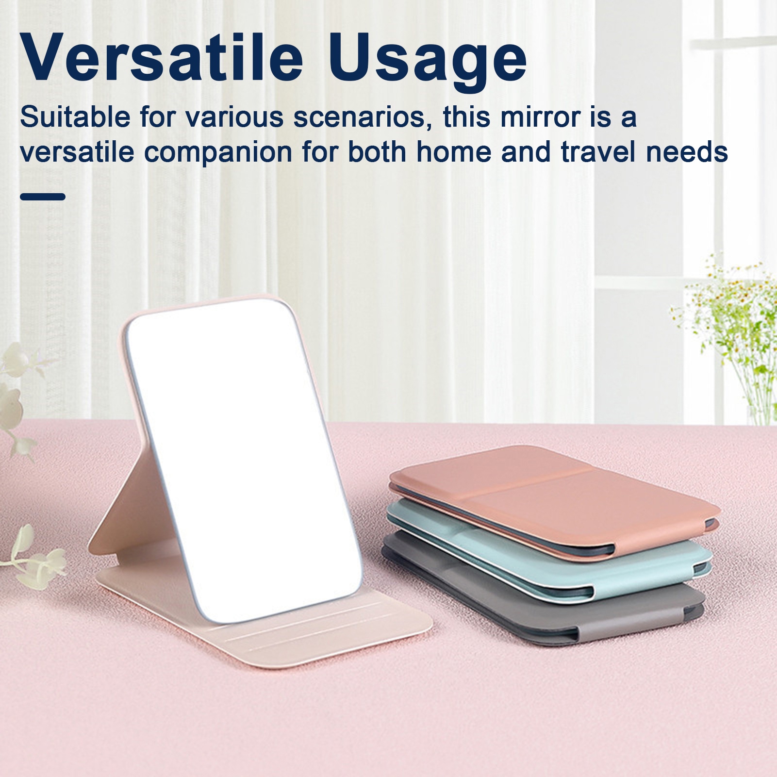 sunsanly Portable Folding Makeup Mirror Double Anti Slip Vanity Mirror ...