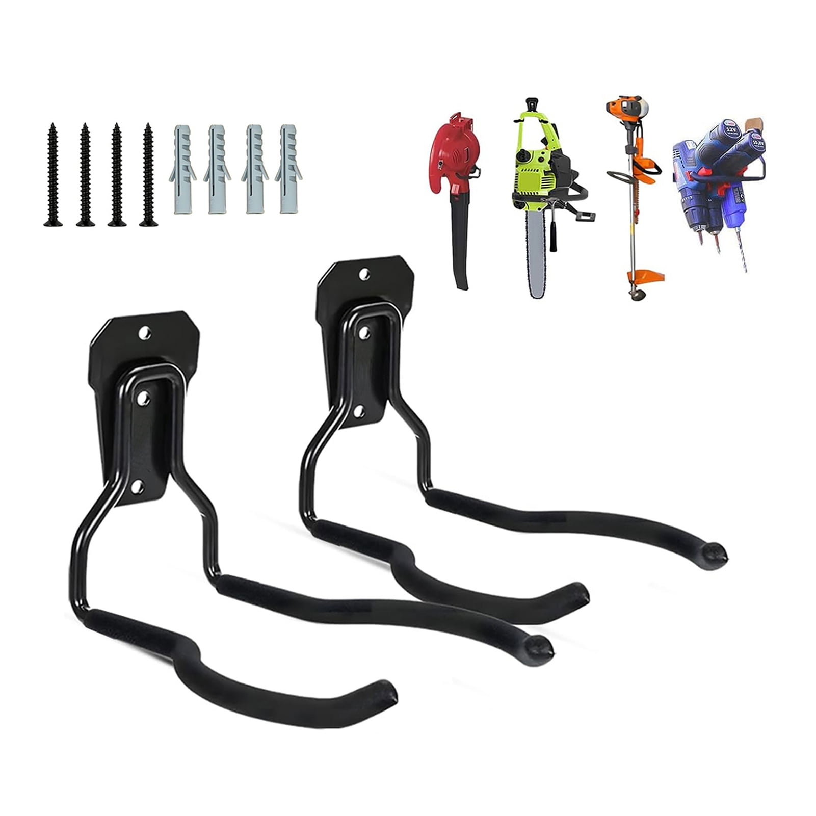 sunsanly Power Tool Hanger Garage Wall Hooks RustProof PVC Coating Easy Installation Strong